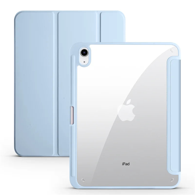 For iPad 10th Gen Case with Pen Holder Trifold