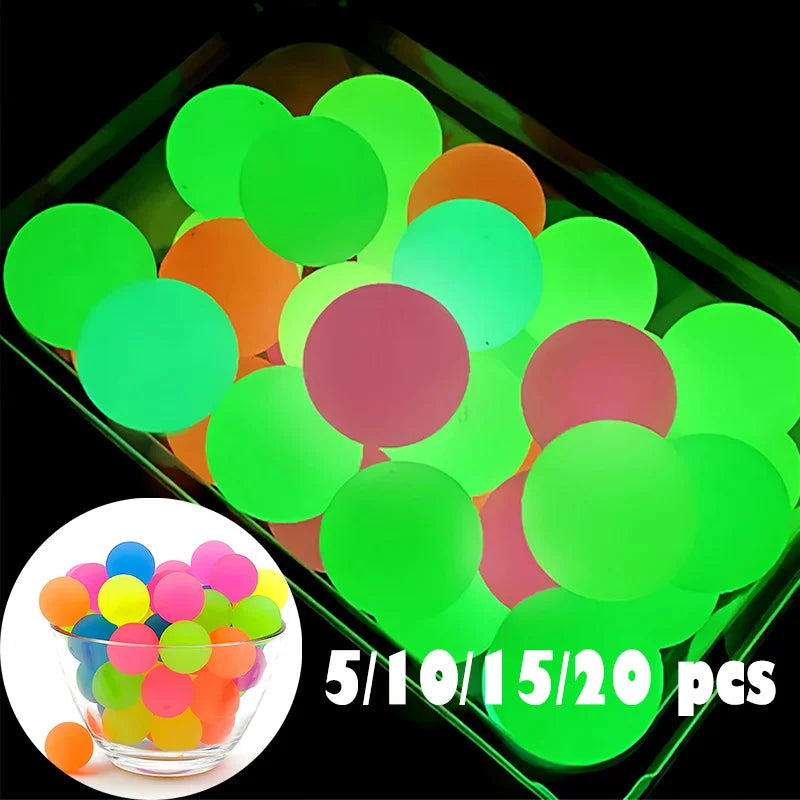 5-20pcs Glow in the Dark Bouncy Balls