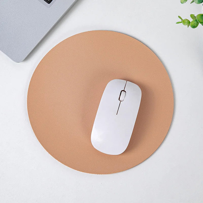 1pc Waterproof PU Leather Mouse Pad