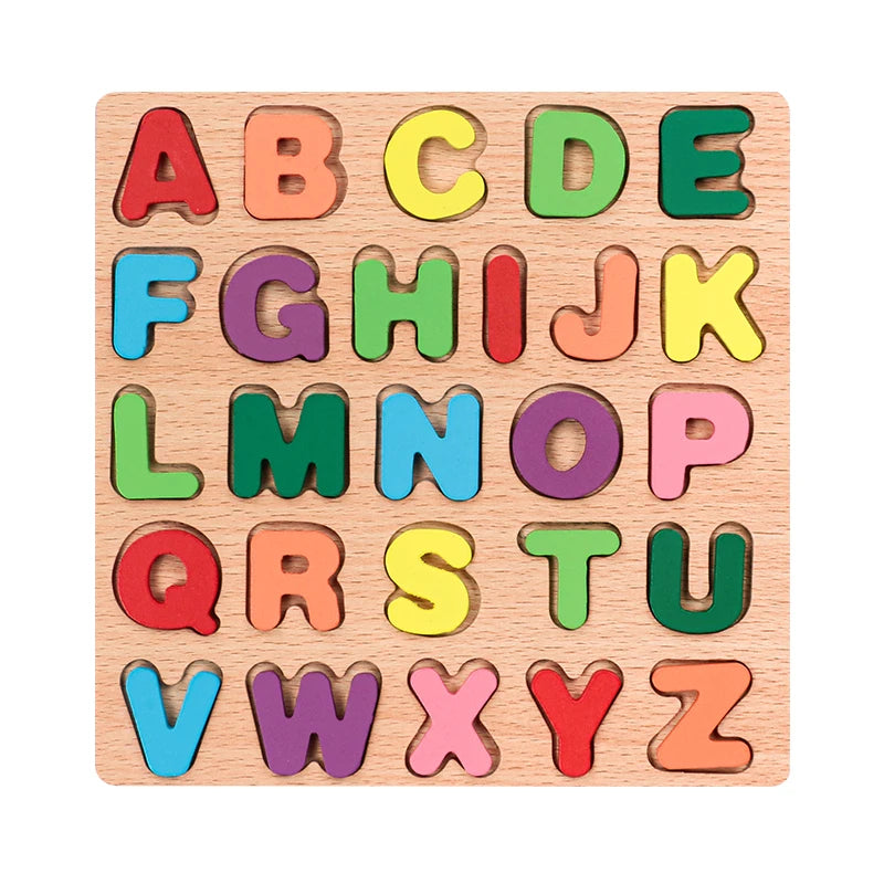 Kids Alphabetic Arithmetic Wooden Puzzle