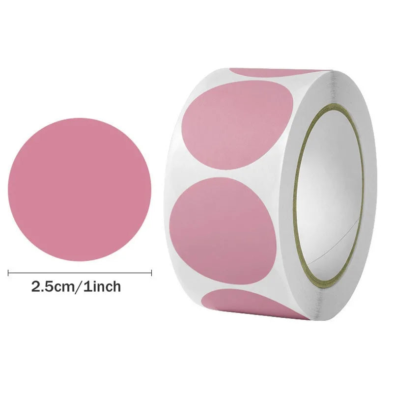 6Rolls 3000pcs Round Colorful Dot Stickers