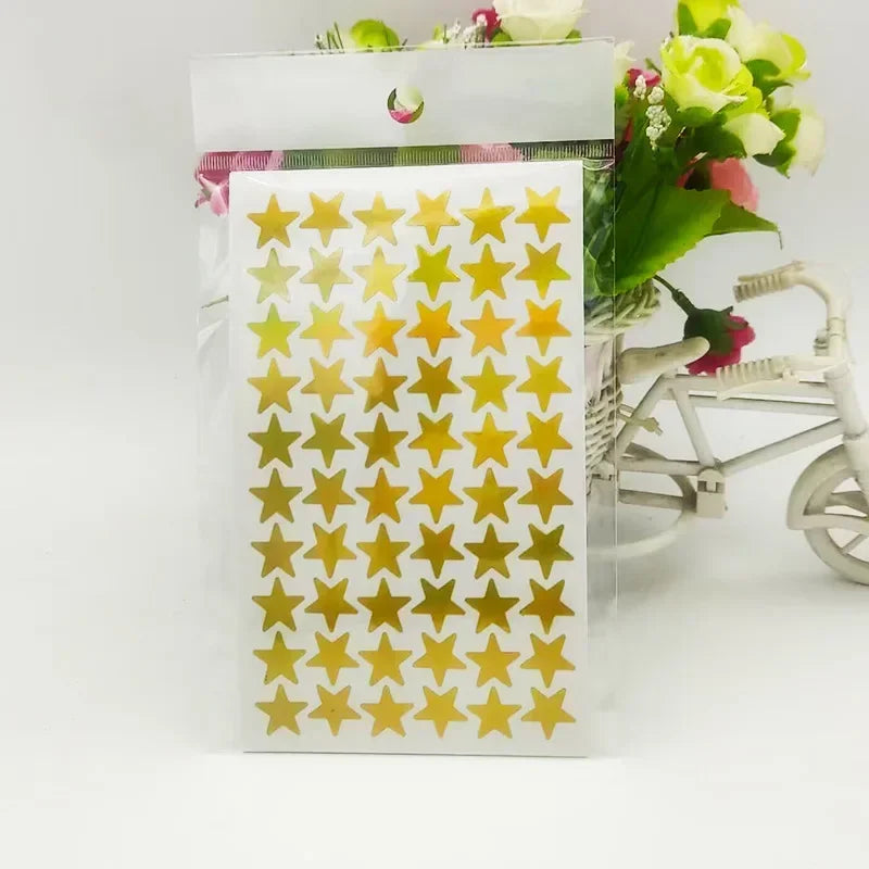 5 sheets Glitter Star Stickers