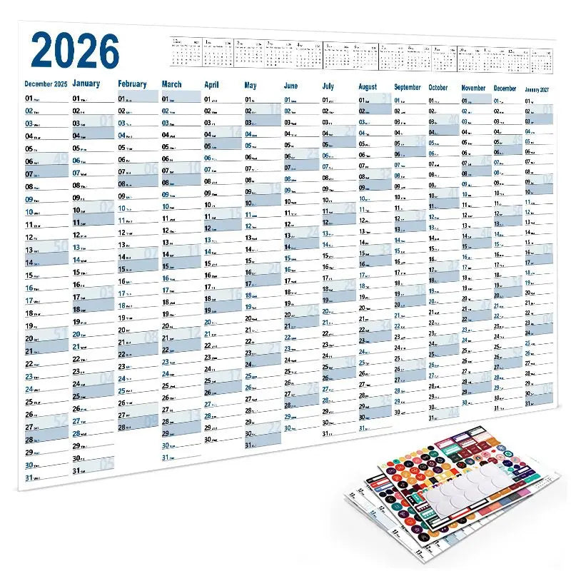 2026 Wall Planner Calendar Large Yearly Calendar