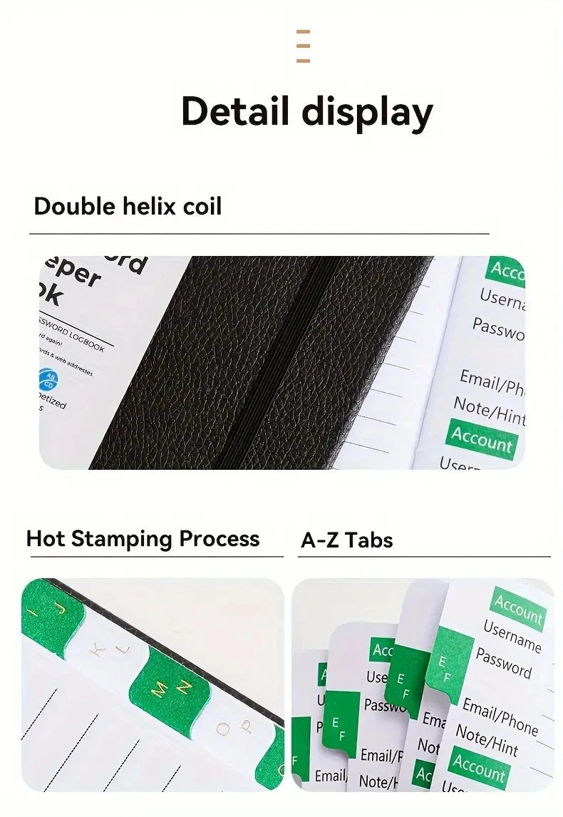 Password Keeper Book With Alphabetical Tabs