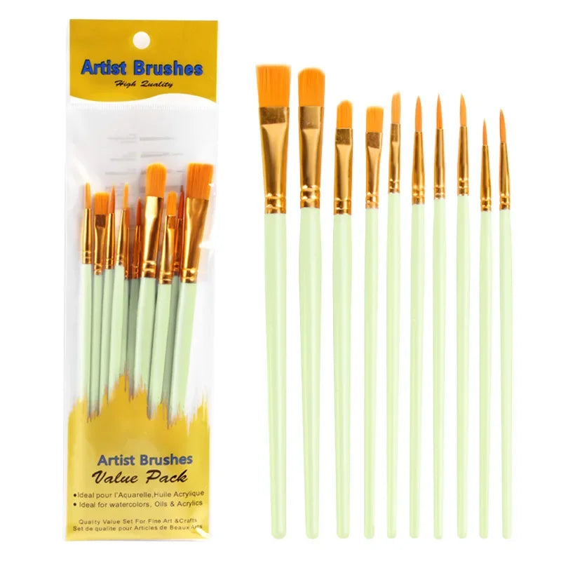 10Pcs/Set Multi-functional Watercolor Brush Set