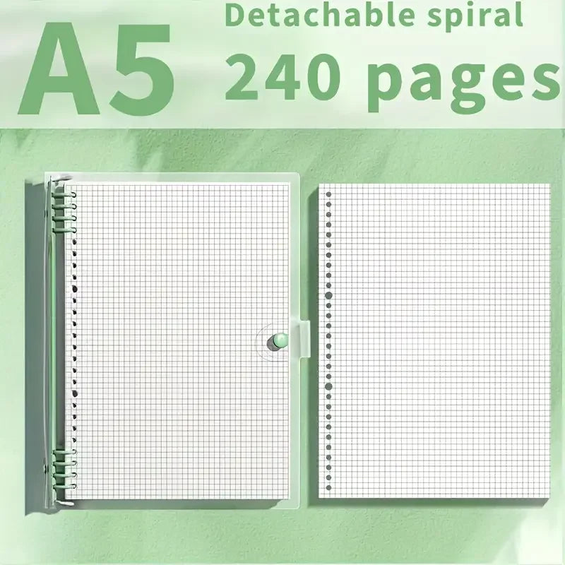 240 Pages A5 Transparent Checkered Notebook