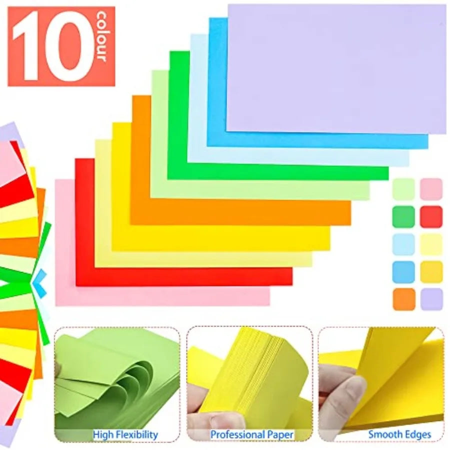 600Pcs Colored Index 3x5 Inch Flash Cards