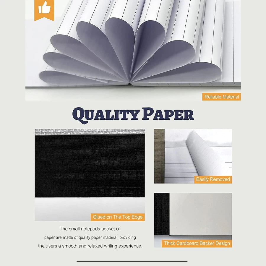10 Pack Lined Pocket Notepads