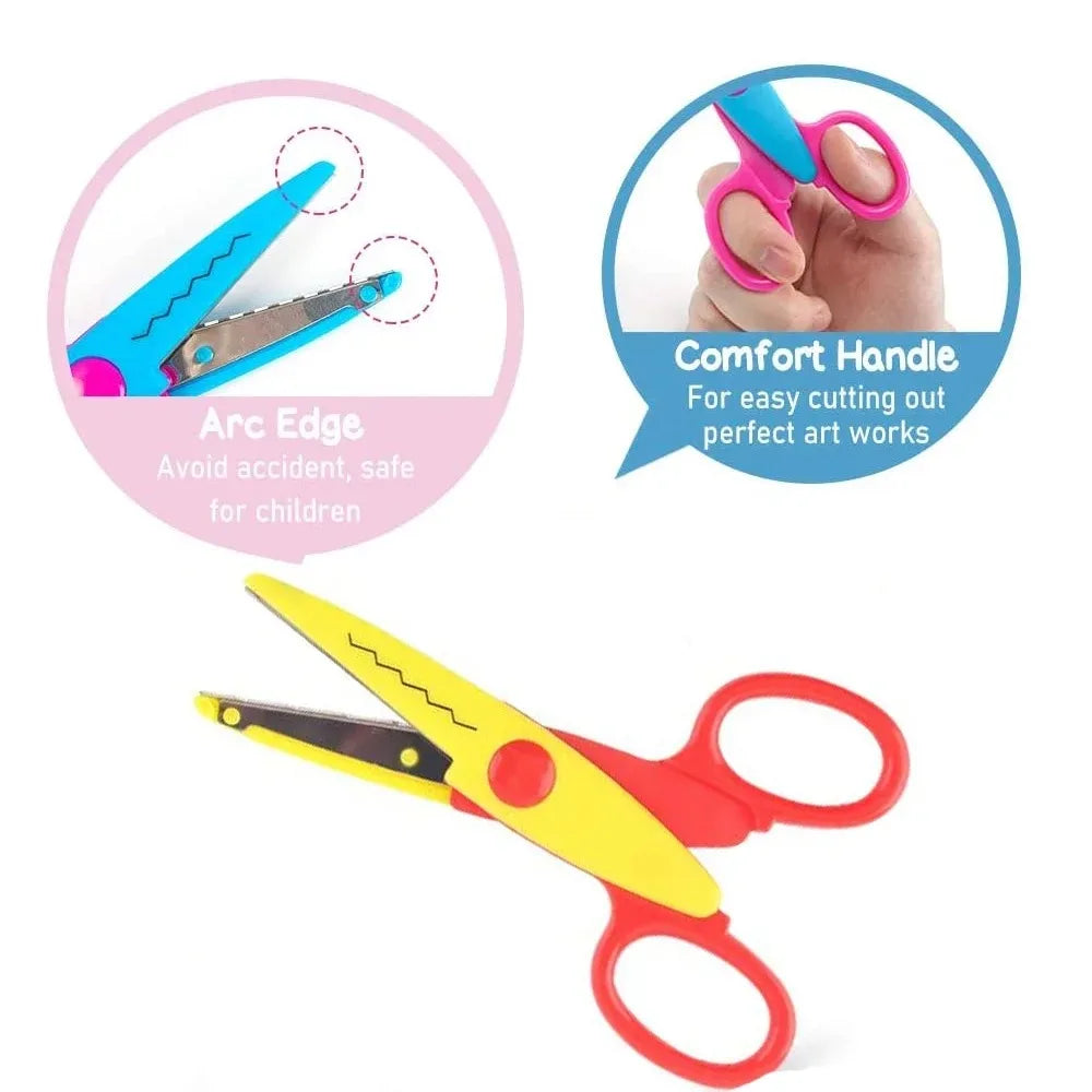 Creative Wavy Pattern Safety Scissors