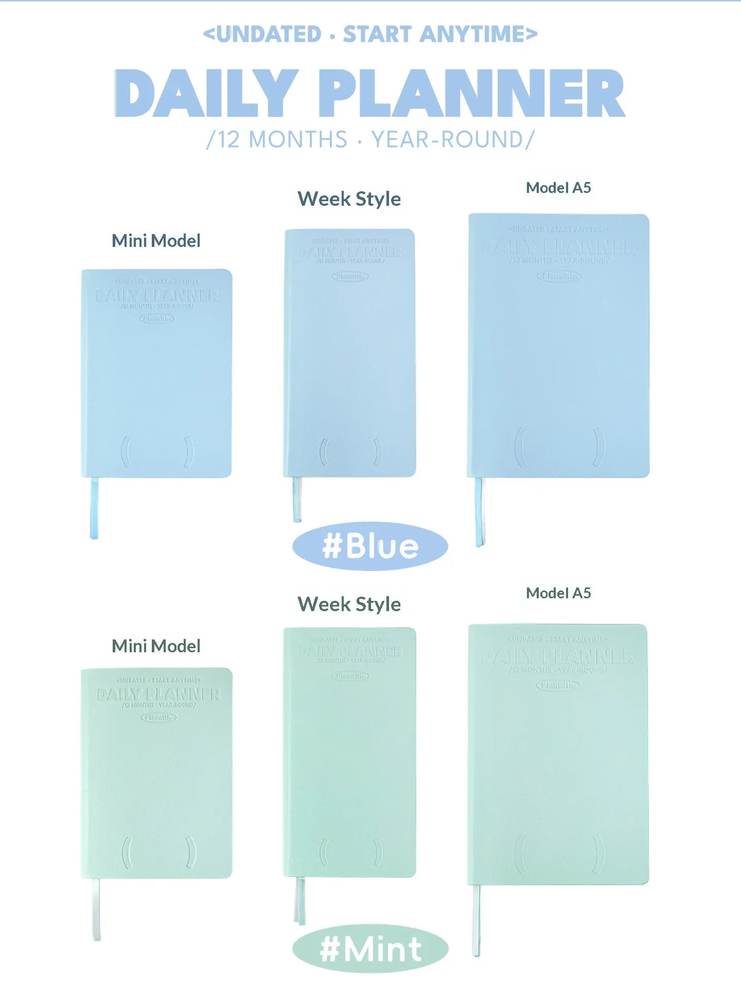 2026 Plan with Daily Agenda Weekly Plan Book