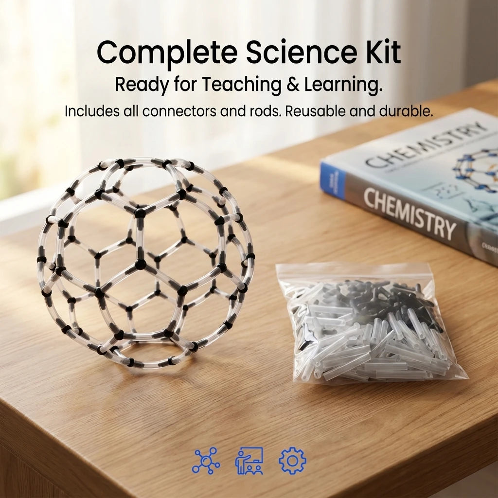 STEM DIY Tensegrity C60 Fullerence 3D Assemble Stick Structure