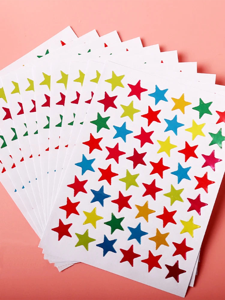 10 Sheets Pack Gold-Plated Glitter Stickers