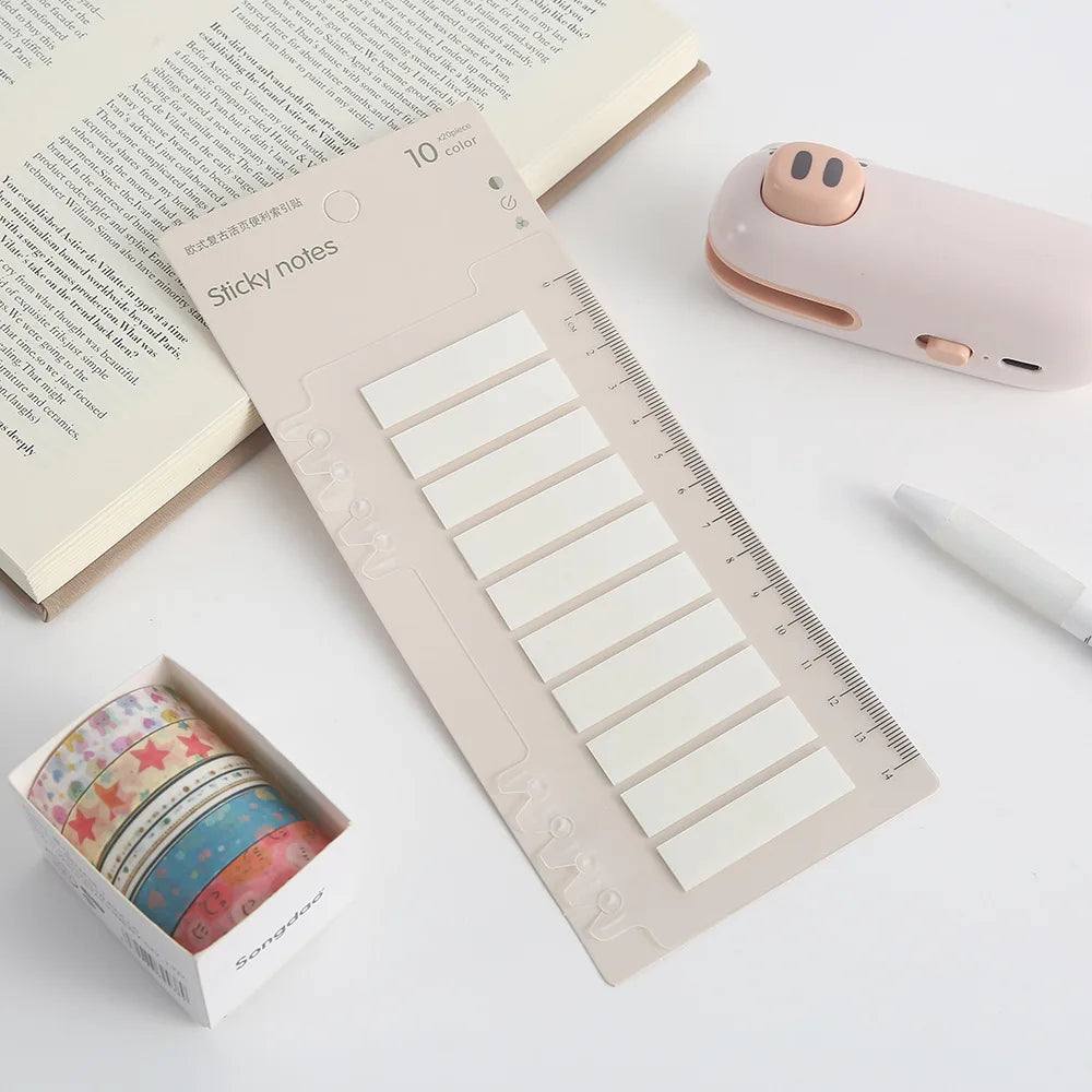 Minimalist PET Index Tabs with Ruler Card