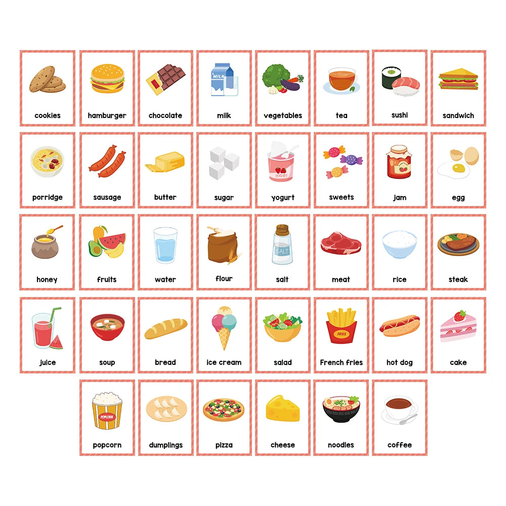 Montessori Kids English Words Cards