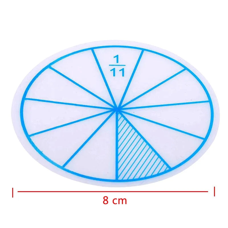 12PCS Set Math Fractions Teaching Supplies
