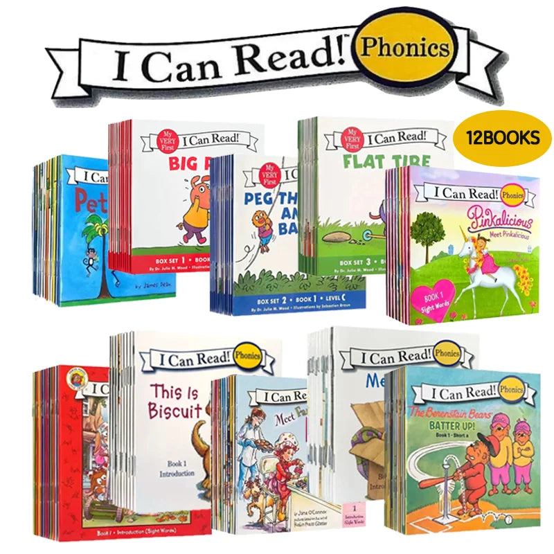 12 Books Set, I Can Read Series
