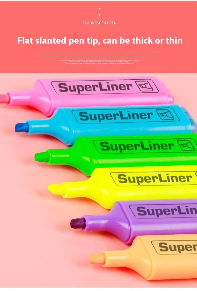 4/6pcs Pastel Color Macaron Highlighter Marker