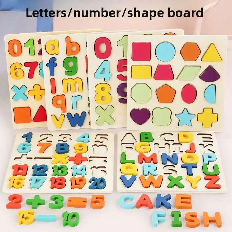 Letter Numbers Wooden Puzzle