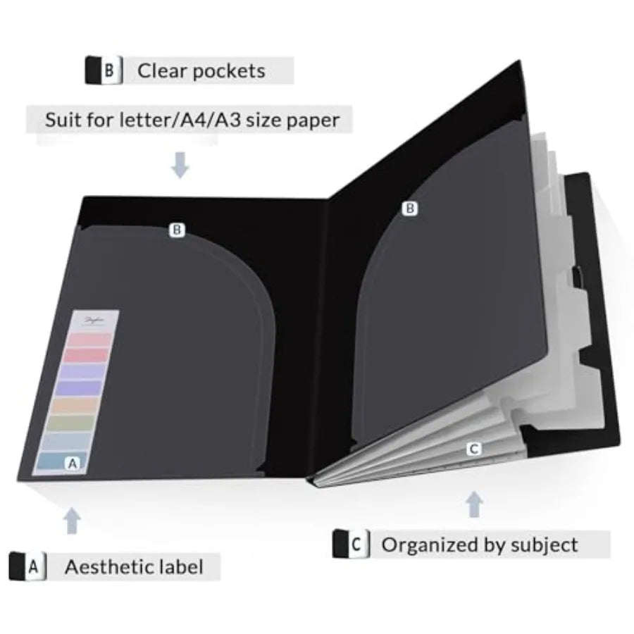 5 Pocket Expanding File Folders with Pockets