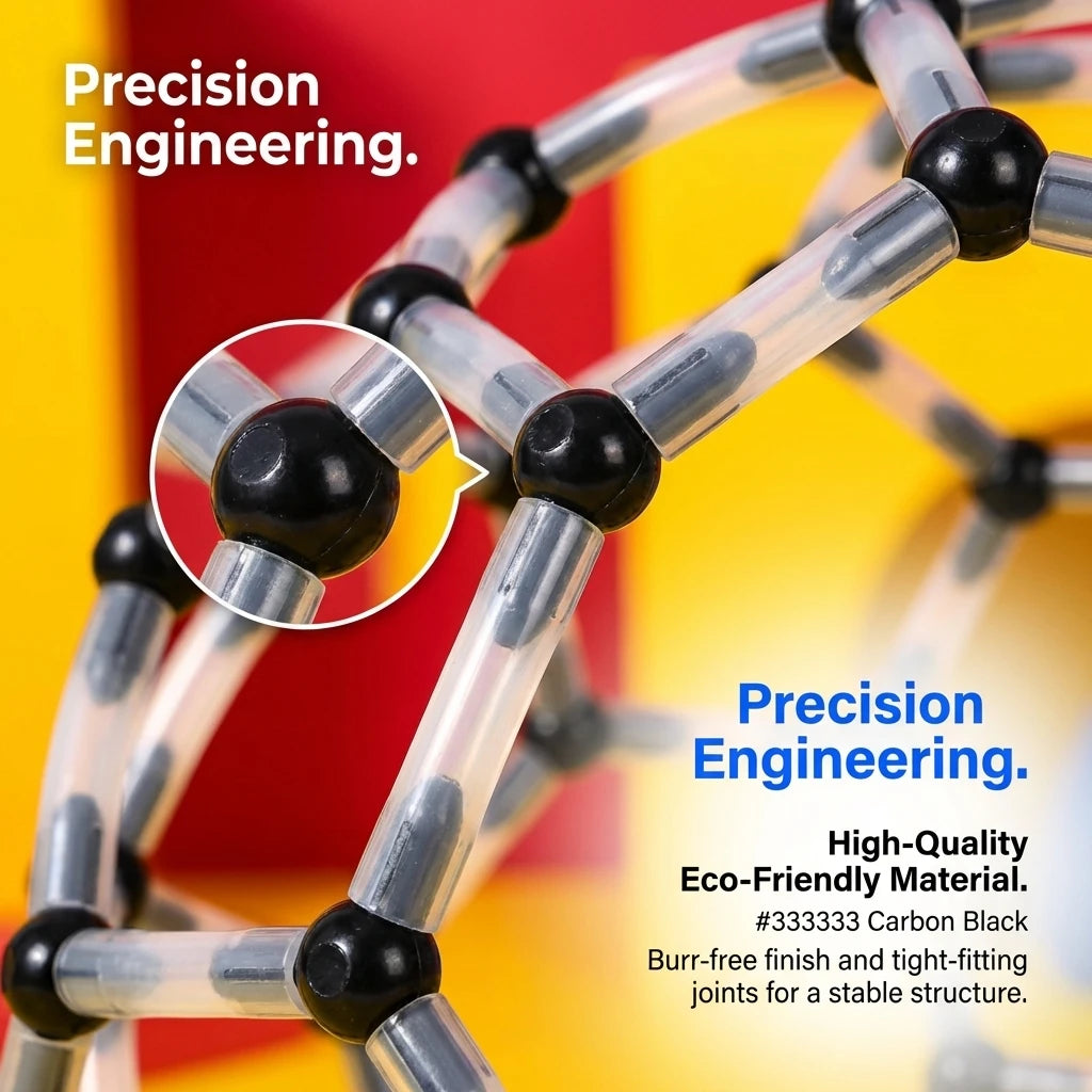 STEM DIY Tensegrity C60 Fullerence 3D Assemble Stick Structure