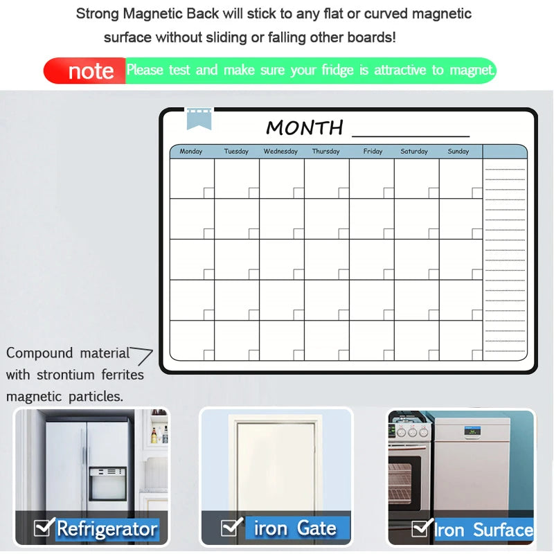 A3 Size Magnetic Monthly Planner