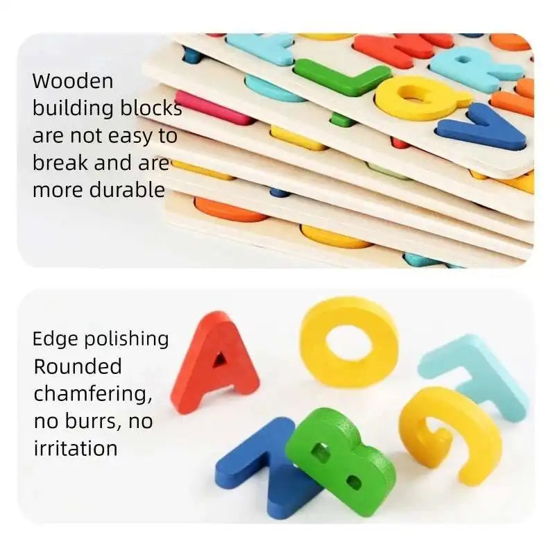Letter Numbers Wooden Puzzle