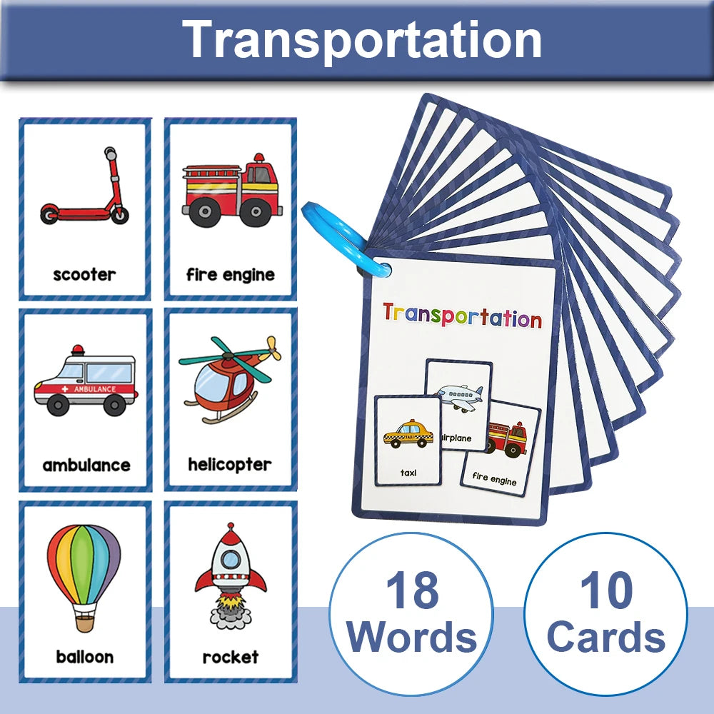 Montessori Kids English Words Cards