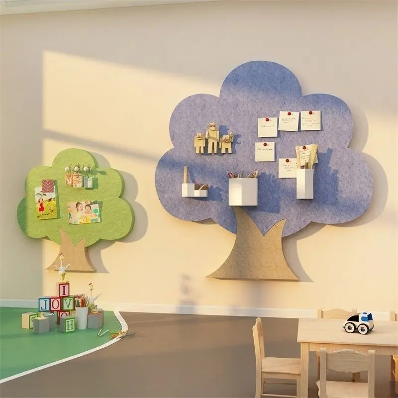 Tree Shaped Felt Board Photo Wall