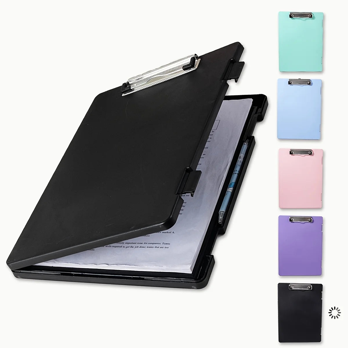 Portable A4 Plastic File Box Clipboard