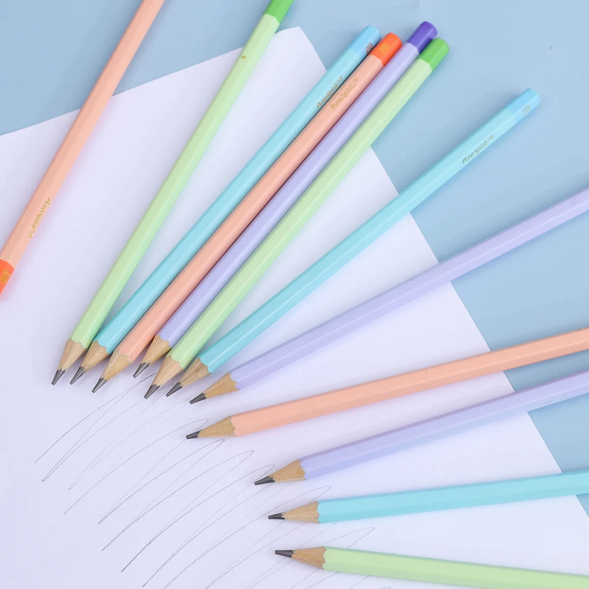 Macaron Wood Case 2B Pencils