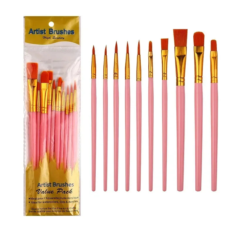 10Pcs/Set Multi-functional Watercolor Brush Set