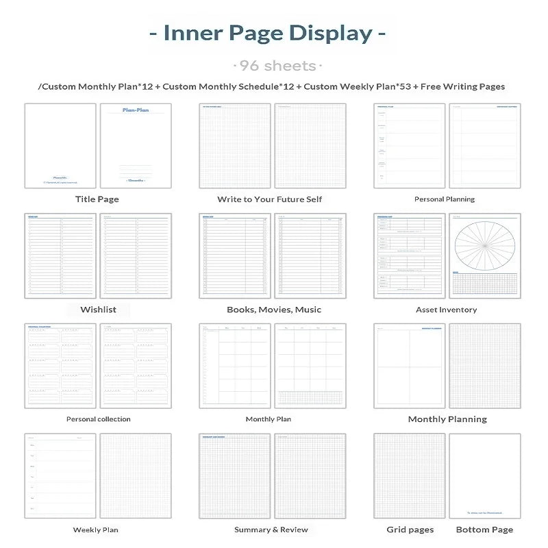 2026 Plan with Daily Agenda Weekly Plan Book