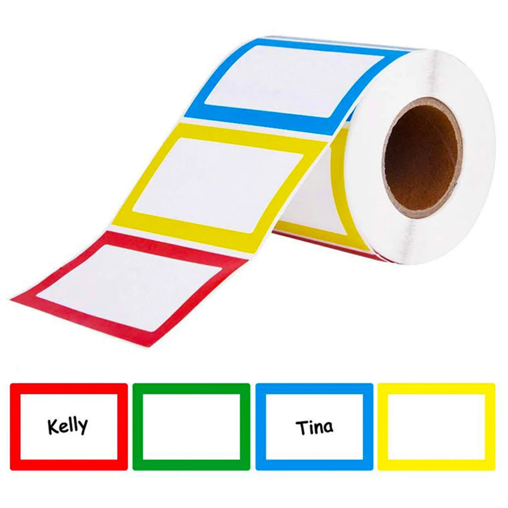 50-150pcs Colorful Blank Handwritten Name Stickers Labels