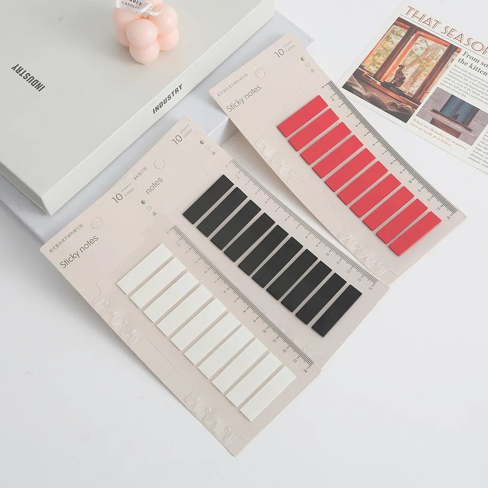 Minimalist PET Index Tabs with Ruler Card