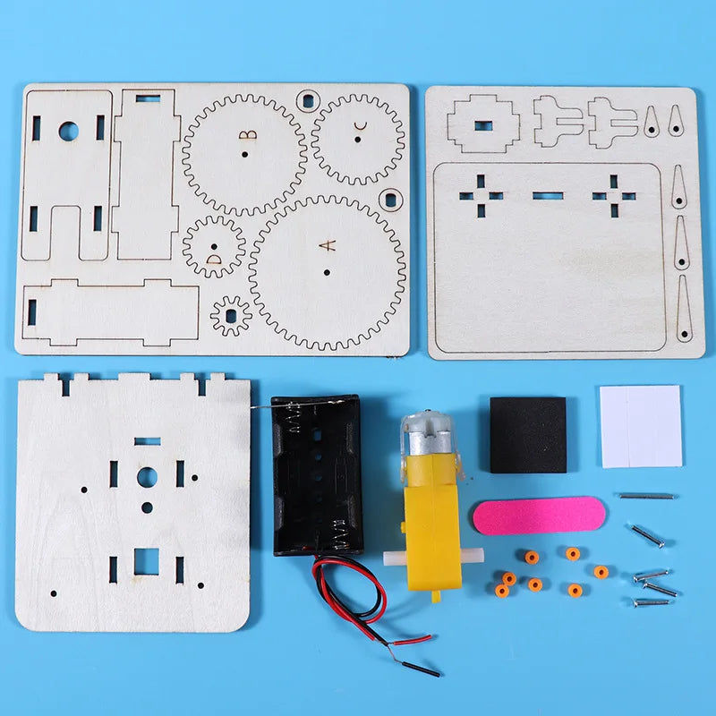 STEM Wooden Mechanical Gear DIY 3D Puzzle