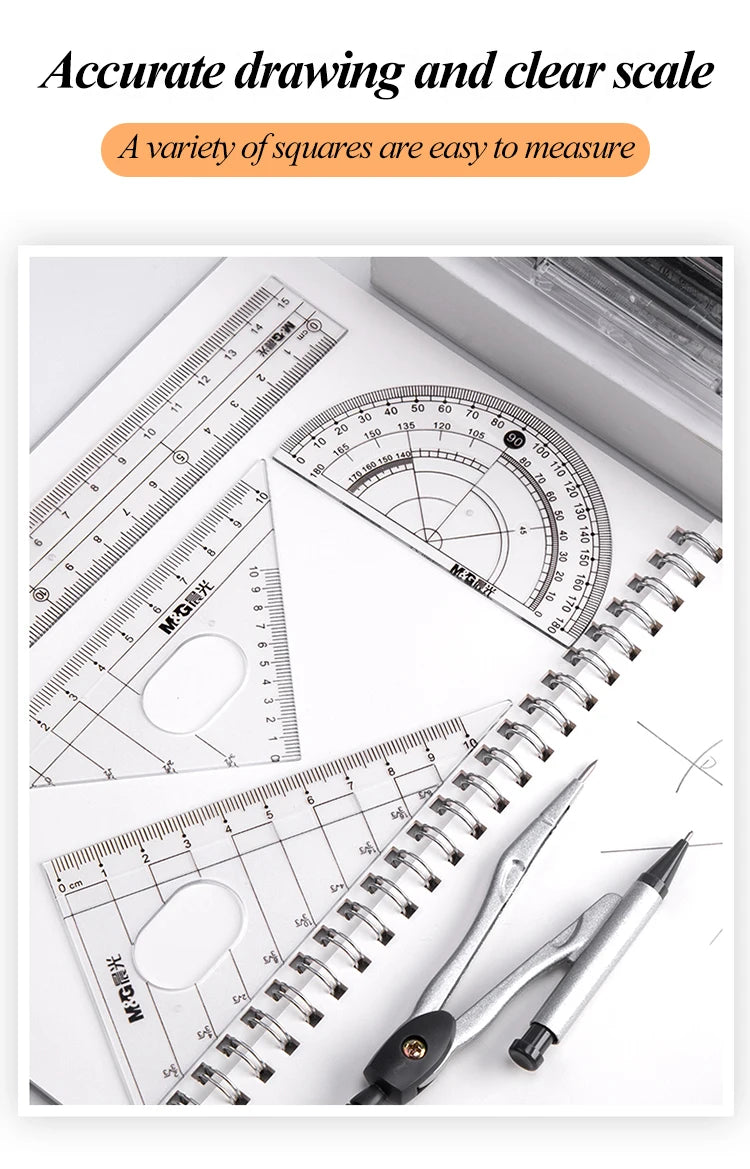 8 Pcs/Set Compass Ruler Set