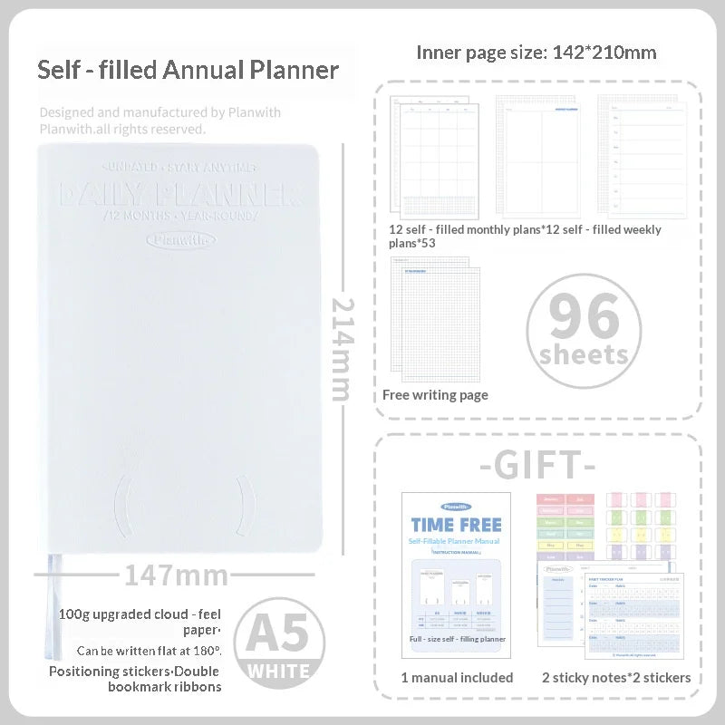 2026 Plan with Daily Agenda Weekly Plan Book