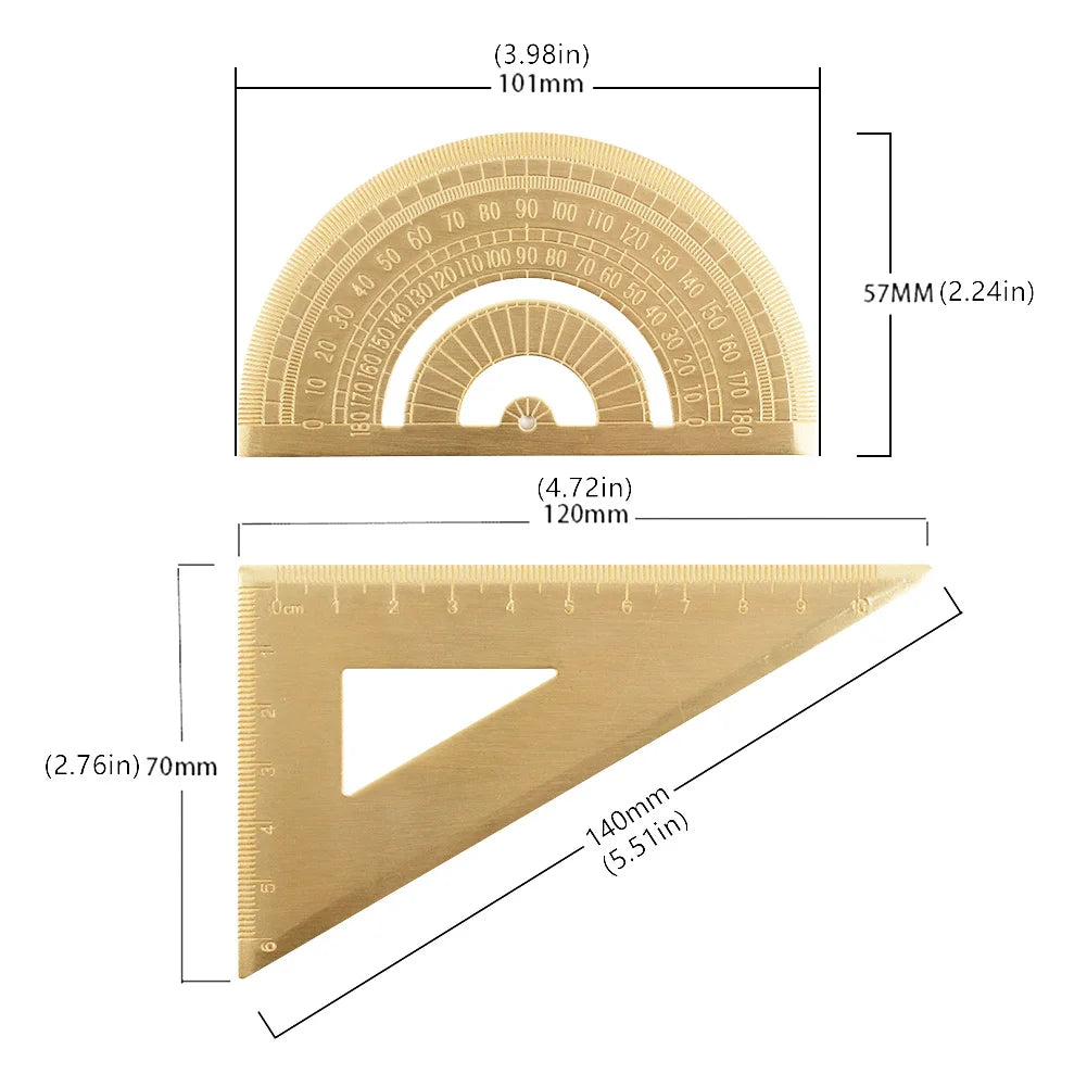 Creative Metal Brass Math Utensils