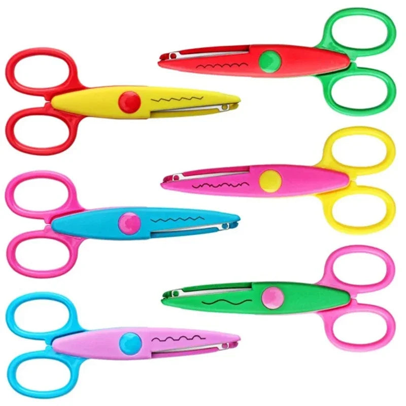 6Pcs Kids Safety Scissors Decorative Lace Edge