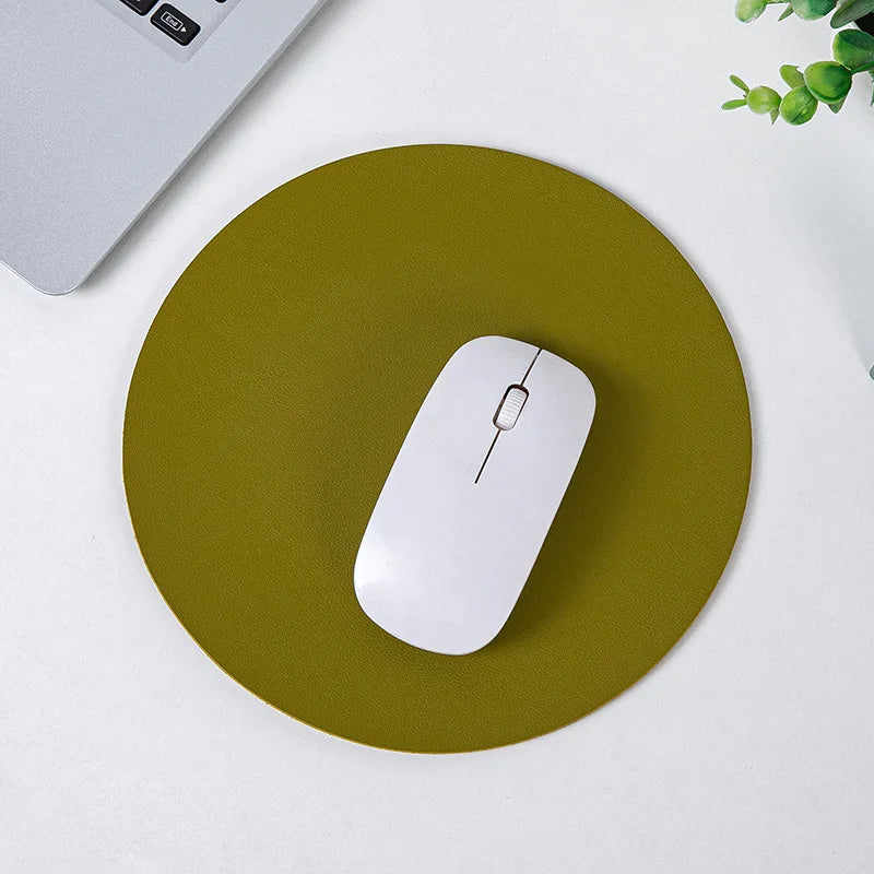 1pc Waterproof PU Leather Mouse Pad