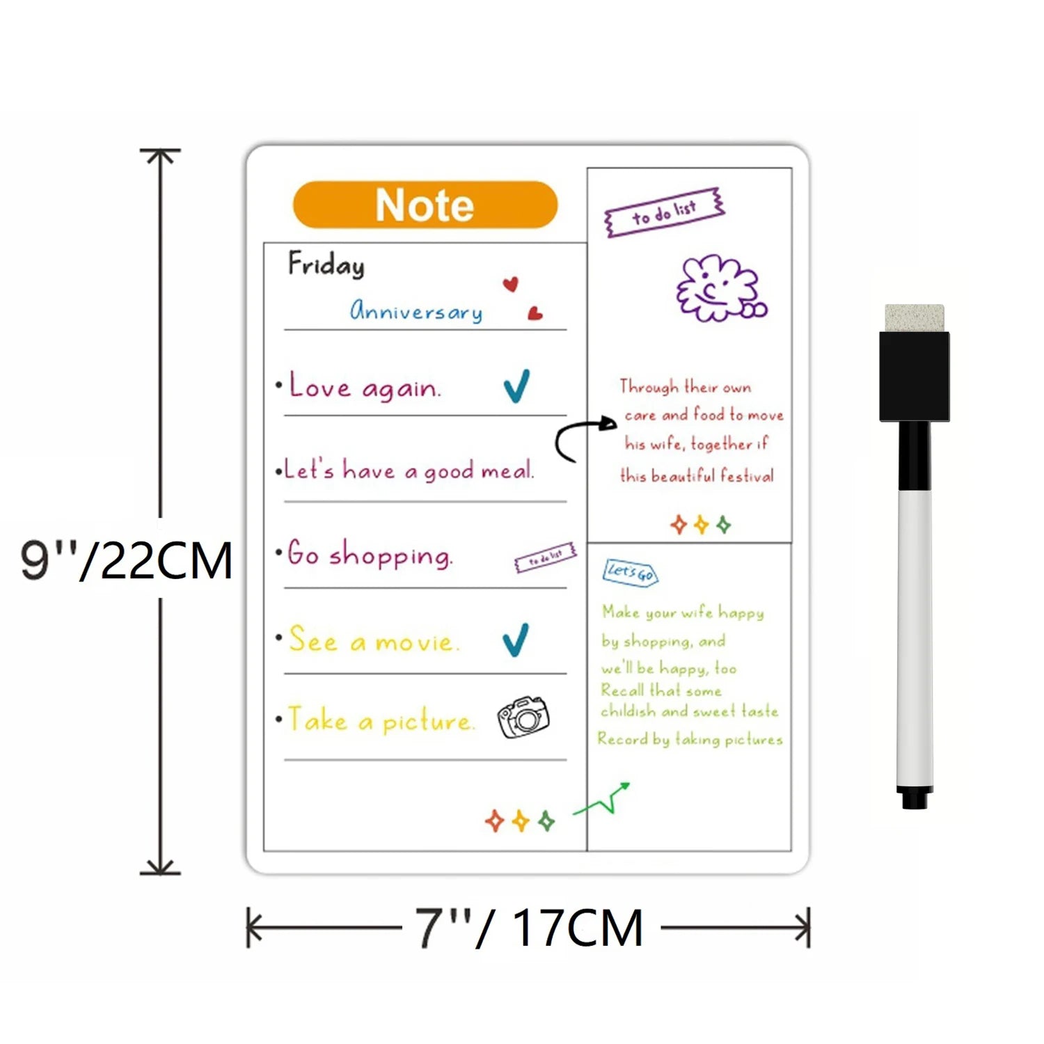 Magnetic Calendar For Fridge
