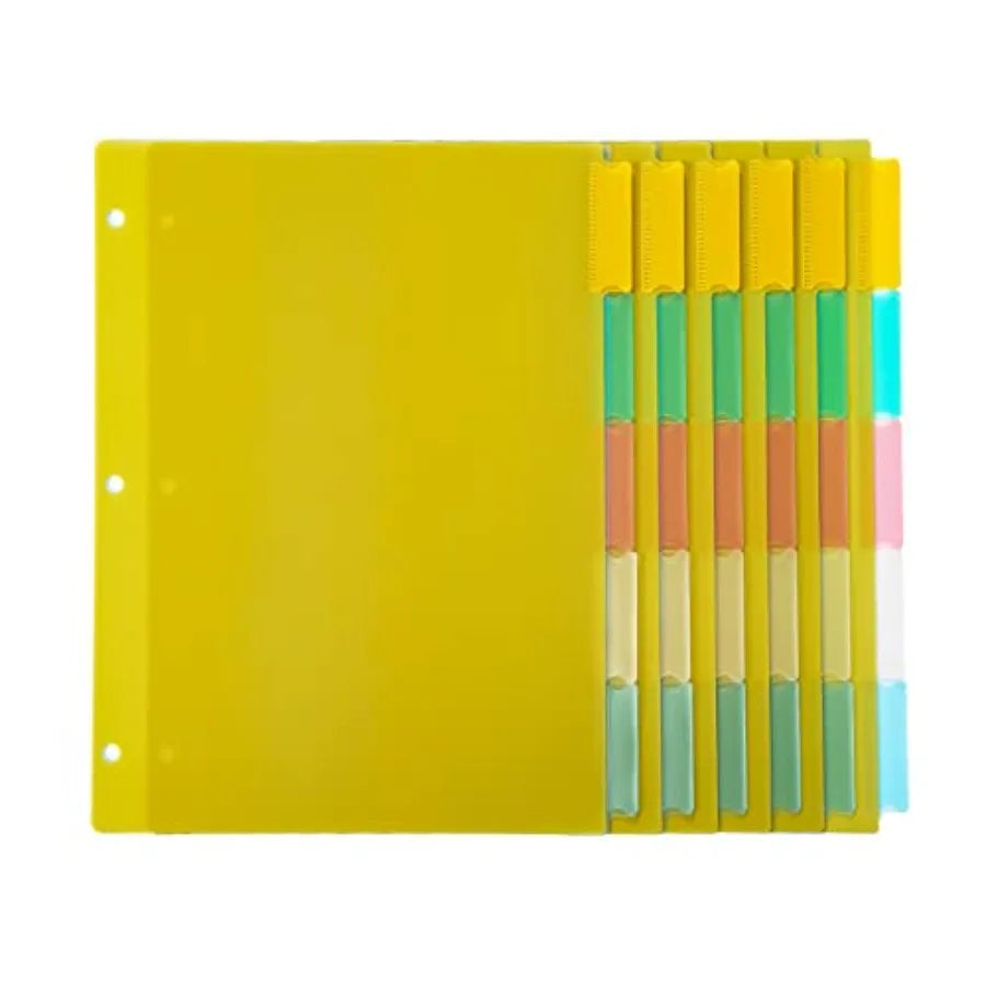 6 Sets Plastic Binder Dividers