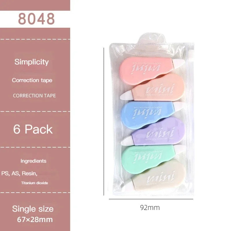 6Pcs/pack Correction Tapes