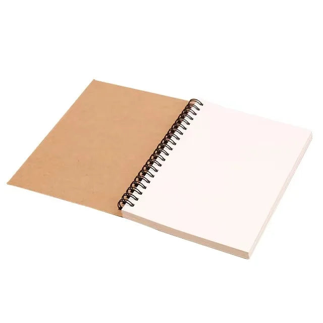 Retro Spiral Kraft Paper Notebook Sketchbook