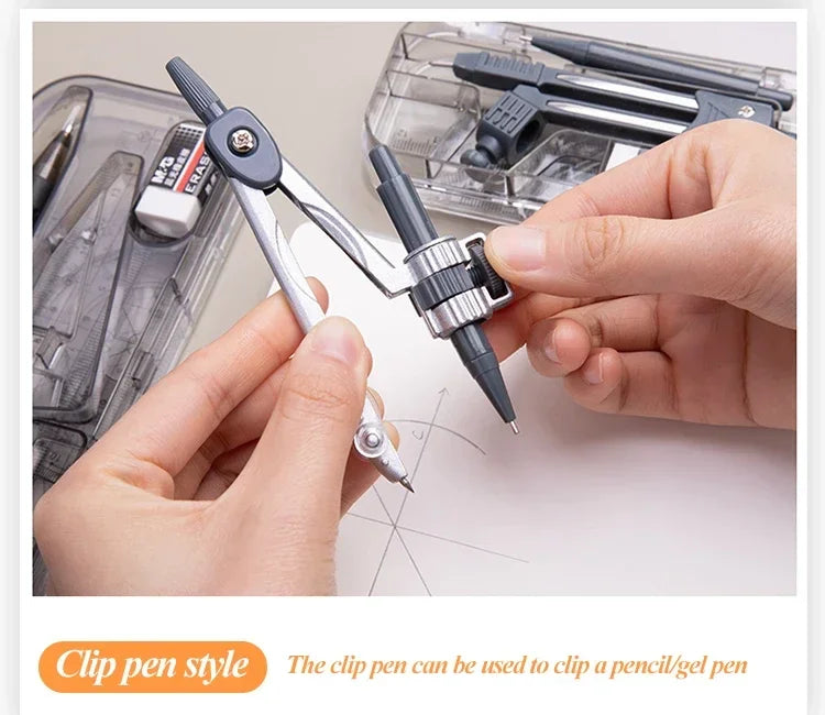 8 Pcs/Set Compass Ruler Set