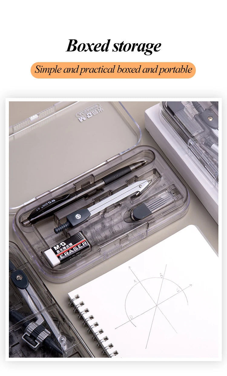 8 Pcs/Set Compass Ruler Set