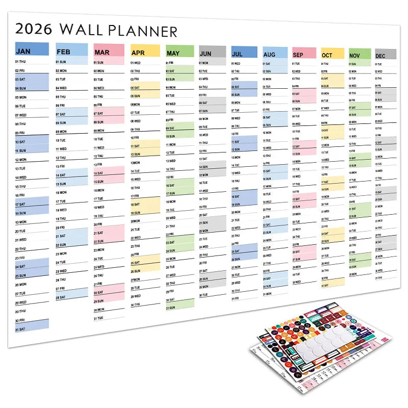 2026 Wall Planner Calendar Large Yearly Calendar
