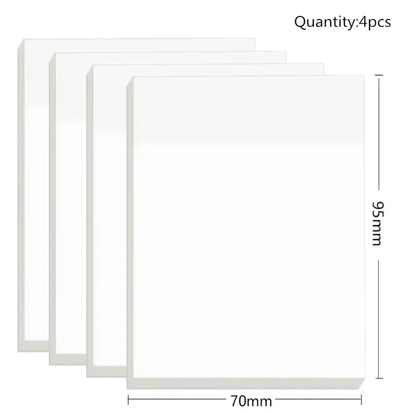 50 Sheets Transparent Sticky Note Pads