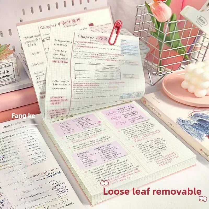 B5 Sketchbook Loose Leaf Checkered Book
