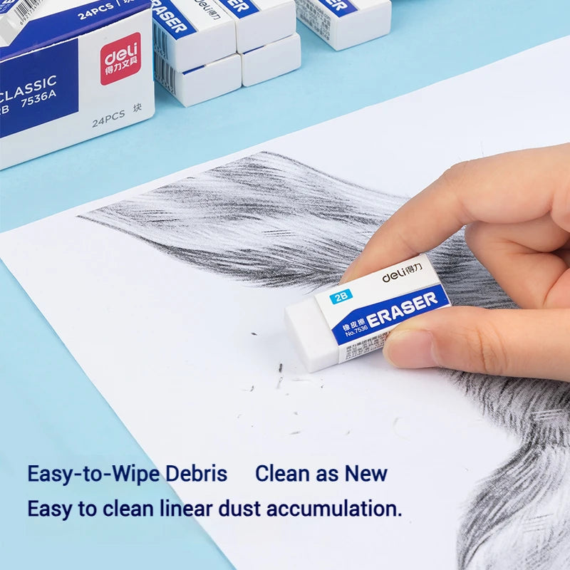Deli 2B White Erasers